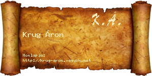 Krug Áron névjegykártya