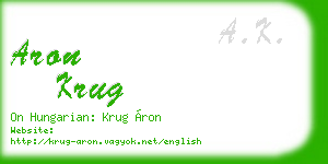 aron krug business card